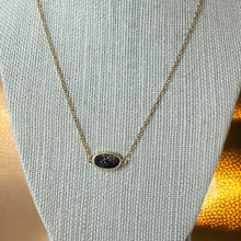 Load image into Gallery viewer, Brown Druzy Stone Gold Necklace
