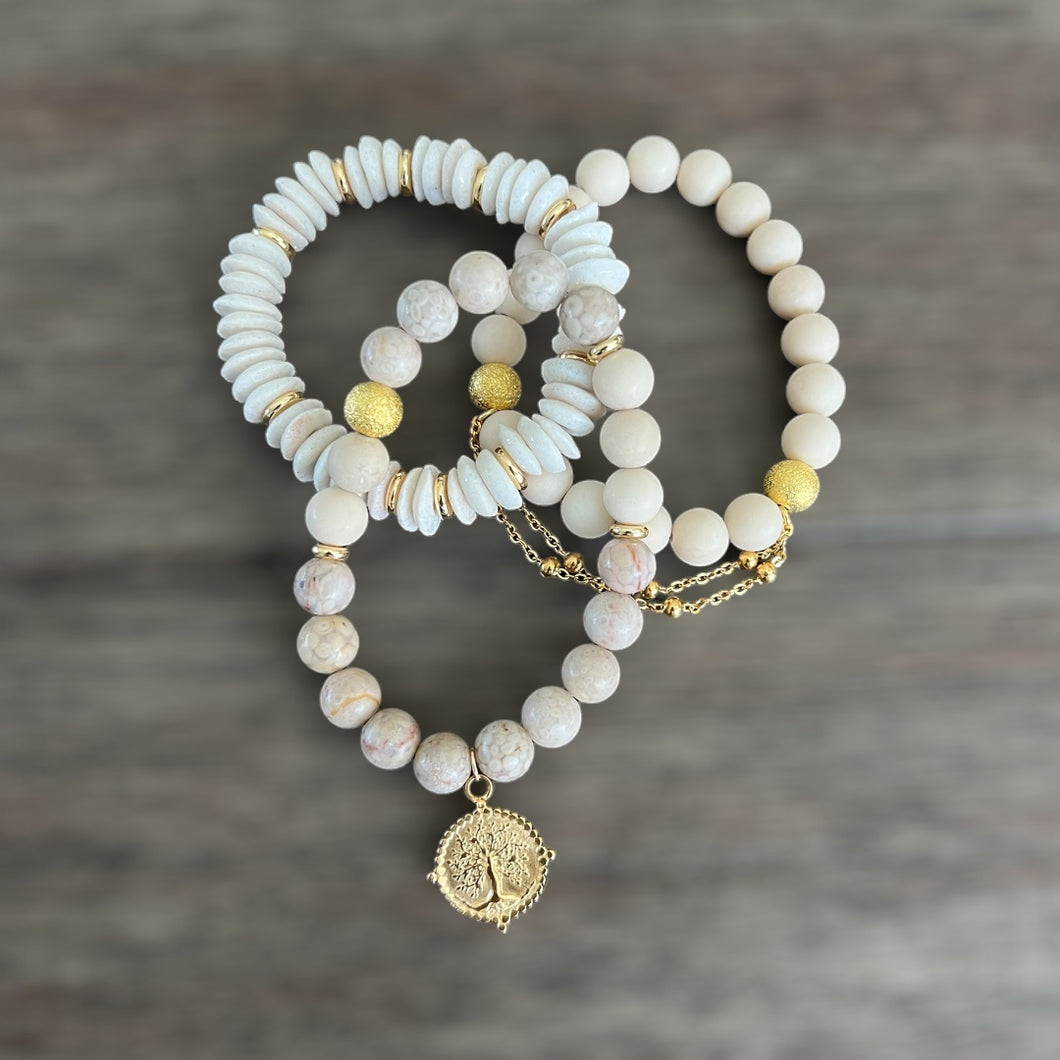 Tree of life gemstone stack