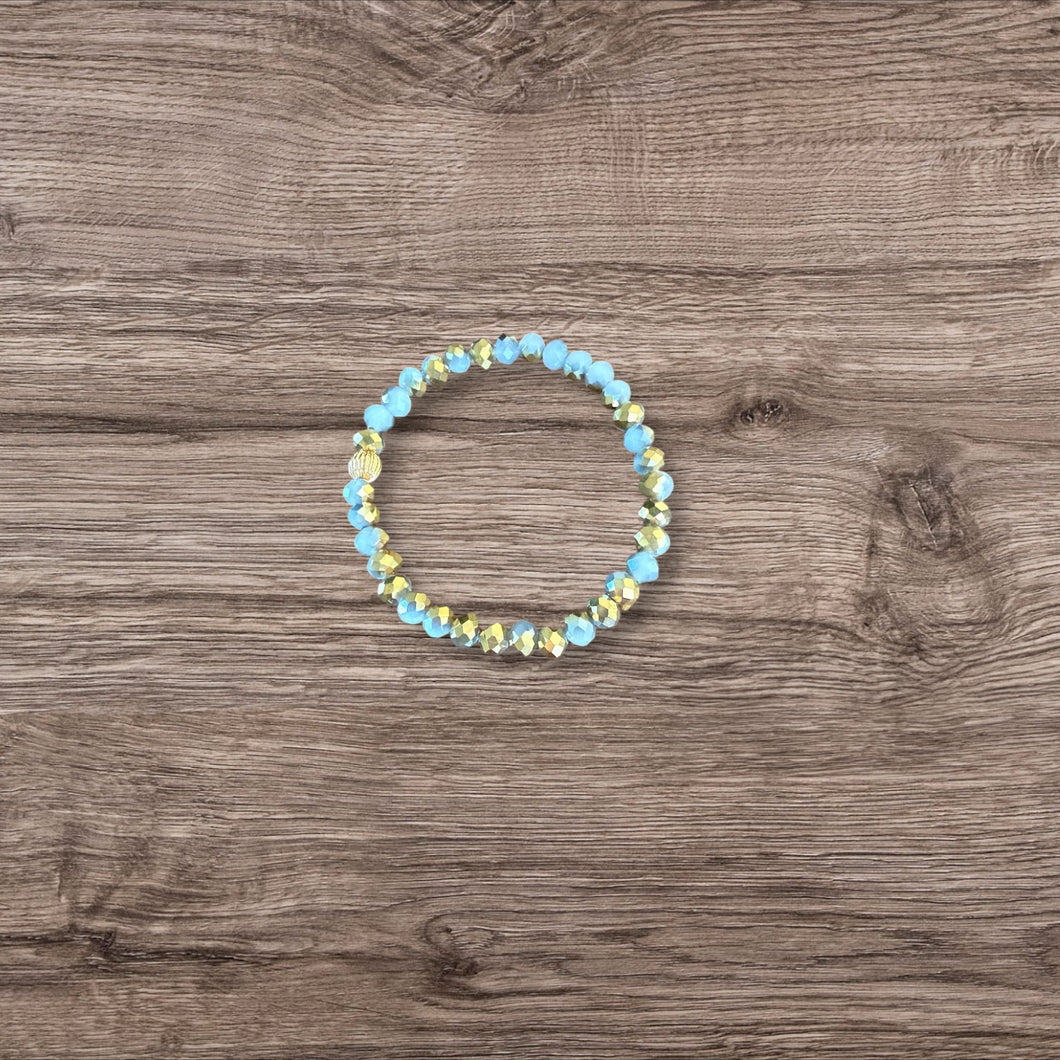 Gray and Gold Crystal Bracelet