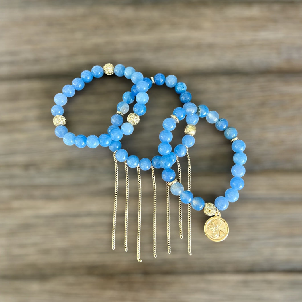 Blue and Gold Bracelet Set