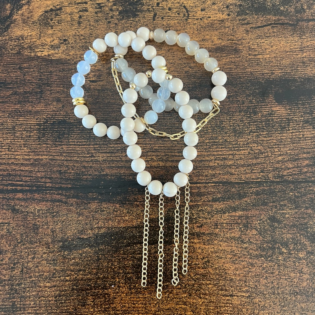 Cream Bracelet Set