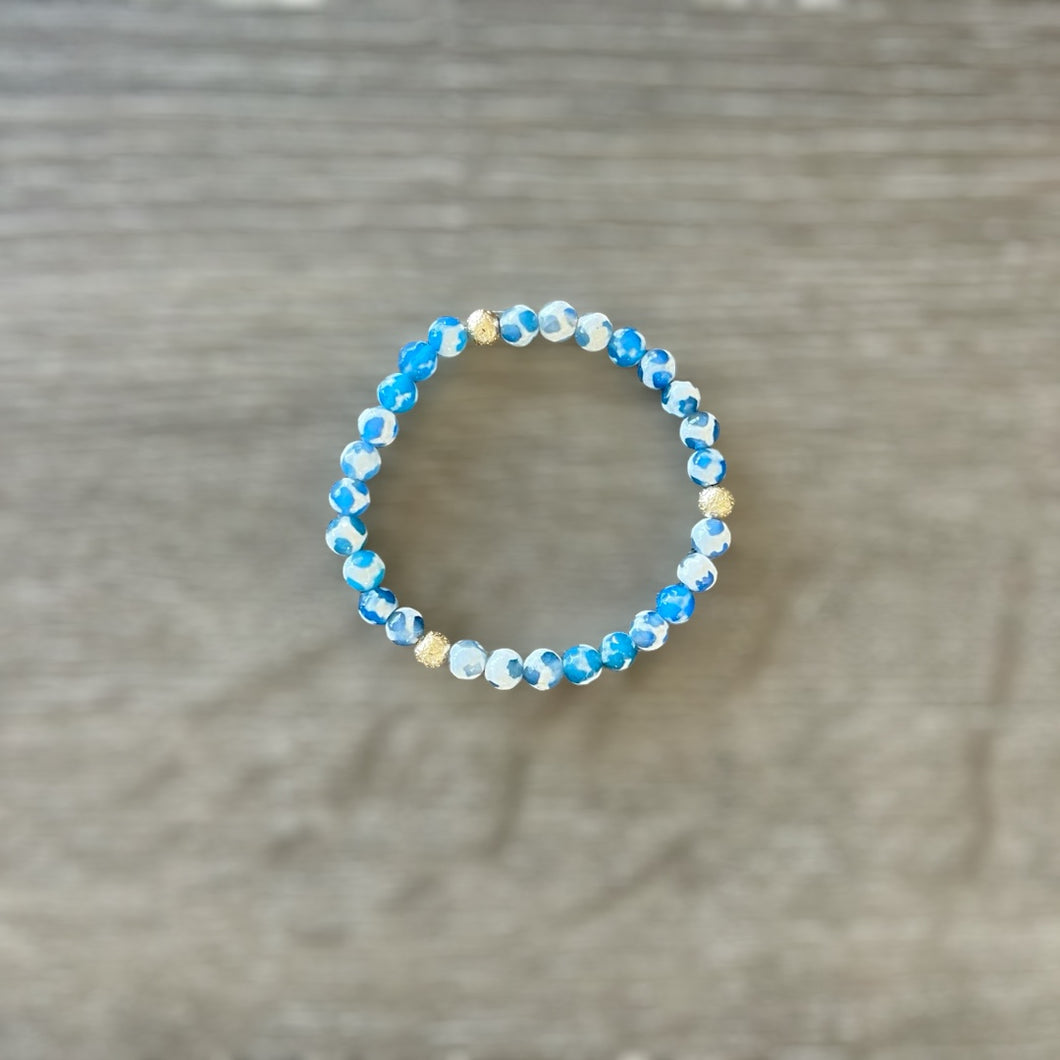 Blue DZI Agate bracelet