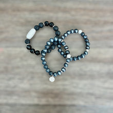 Load image into Gallery viewer, Black and Silver Bracelet Set
