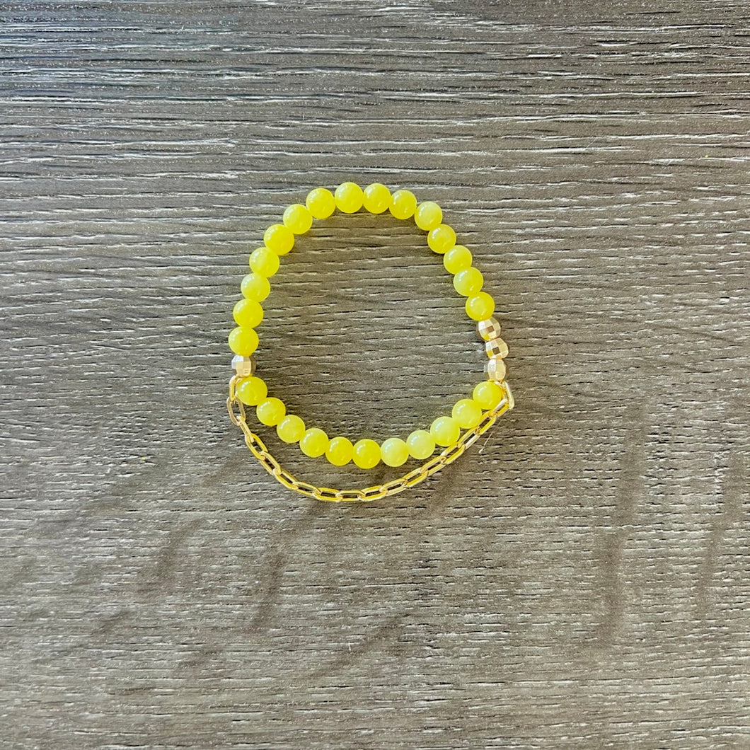 Yellow and gold bracelet