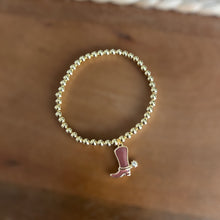 Load image into Gallery viewer, Gold Cowgirl Boot Charm Bracelets
