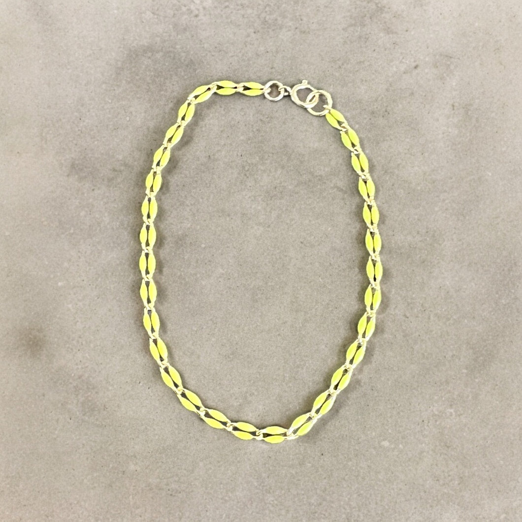 Gold and Yellow Enamel Bracelet