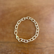 Load image into Gallery viewer, Textured gold paperclip chain bracelet
