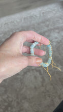 Load and play video in Gallery viewer, Aquamarine and chain fringe bracelet
