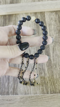 Load and play video in Gallery viewer, Black Onyx Bracelet with Black Chain Fringe
