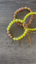 Load and play video in Gallery viewer, Yellow and tan bracelet set
